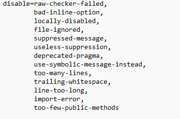 Figure 4: Configuration Pylint